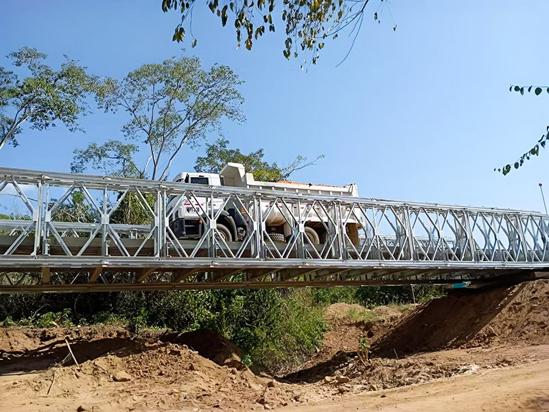 Ponte Bailey CB 200 Ponte Bailey reforçada de camada única de fileira dupla de 27 metros