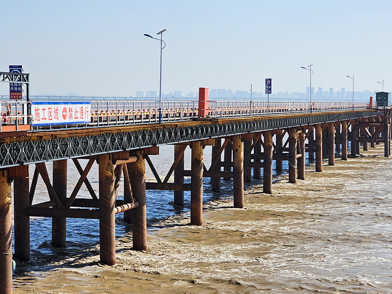 Plataformas de construção galvanizadas para pontes