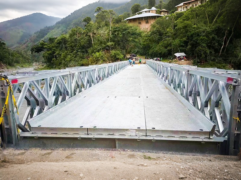 Ponte Bailey CB 100, ponte Bailey galvanizada personalizada de camada única e fileira dupla
