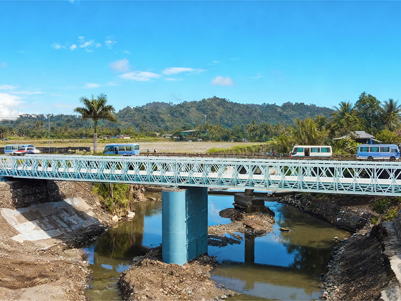 Ponte Bailey CB 200 Ponte Bailey reforçada de camada única de fileira dupla de 48 metros